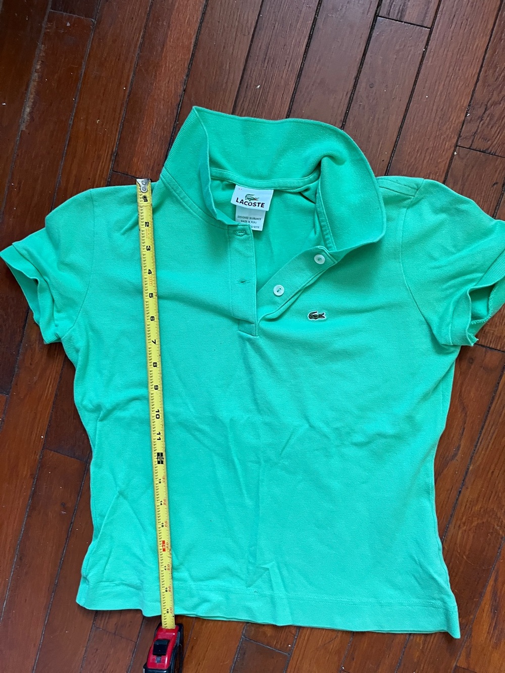 Lacoste Girls' Mint Green Polo Shirt with Crocodile Logo